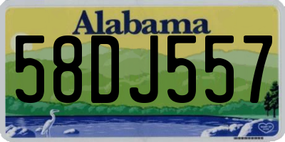 AL license plate 58DJ557
