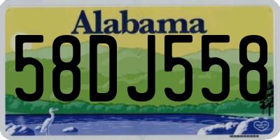 AL license plate 58DJ558