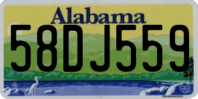 AL license plate 58DJ559