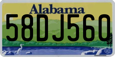 AL license plate 58DJ560