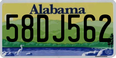 AL license plate 58DJ562