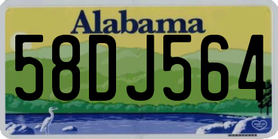 AL license plate 58DJ564