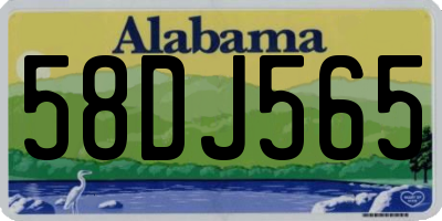 AL license plate 58DJ565