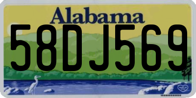 AL license plate 58DJ569