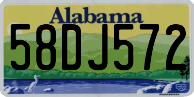 AL license plate 58DJ572