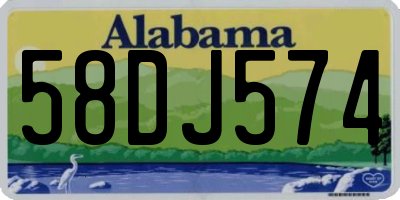 AL license plate 58DJ574