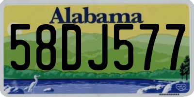 AL license plate 58DJ577