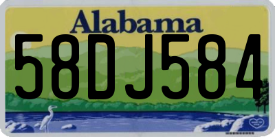 AL license plate 58DJ584