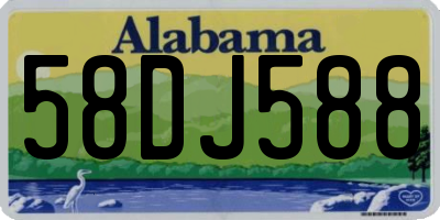 AL license plate 58DJ588