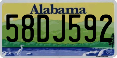 AL license plate 58DJ592