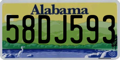 AL license plate 58DJ593