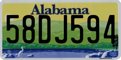 AL license plate 58DJ594