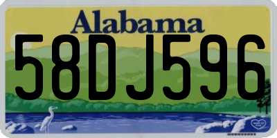 AL license plate 58DJ596