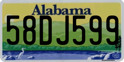 AL license plate 58DJ599