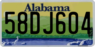AL license plate 58DJ604