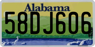 AL license plate 58DJ606