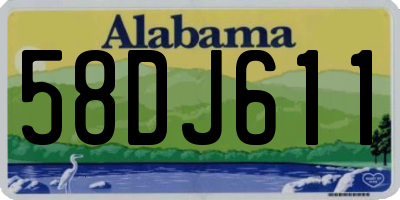 AL license plate 58DJ611