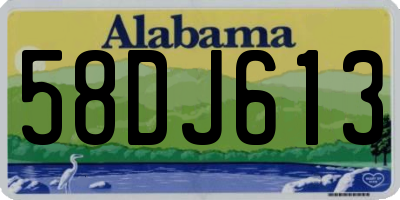 AL license plate 58DJ613