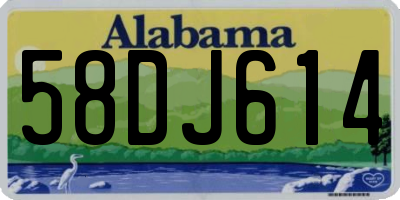 AL license plate 58DJ614