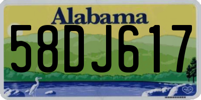 AL license plate 58DJ617