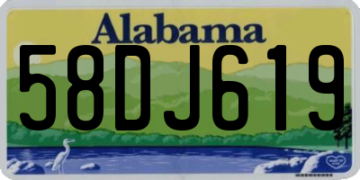 AL license plate 58DJ619