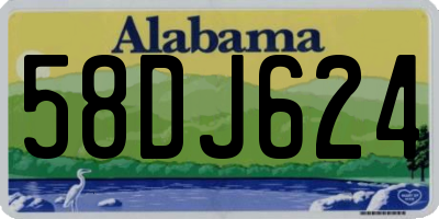 AL license plate 58DJ624