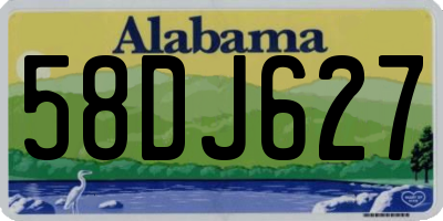 AL license plate 58DJ627