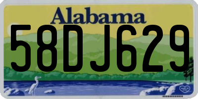 AL license plate 58DJ629