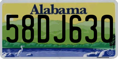 AL license plate 58DJ630