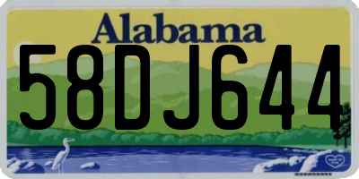 AL license plate 58DJ644