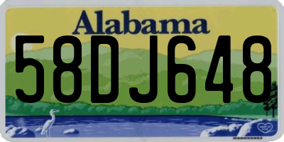 AL license plate 58DJ648
