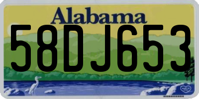 AL license plate 58DJ653
