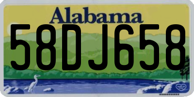 AL license plate 58DJ658
