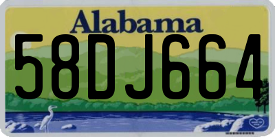AL license plate 58DJ664