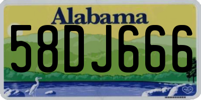 AL license plate 58DJ666