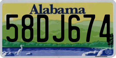 AL license plate 58DJ674