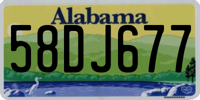 AL license plate 58DJ677