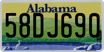 AL license plate 58DJ690