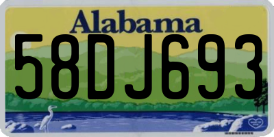 AL license plate 58DJ693