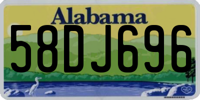 AL license plate 58DJ696