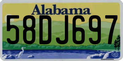 AL license plate 58DJ697