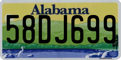 AL license plate 58DJ699