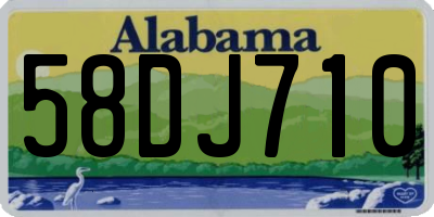AL license plate 58DJ710
