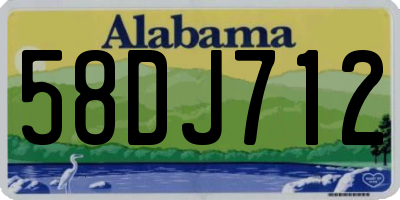 AL license plate 58DJ712