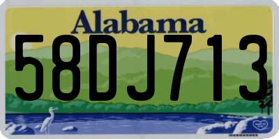 AL license plate 58DJ713