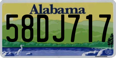 AL license plate 58DJ717