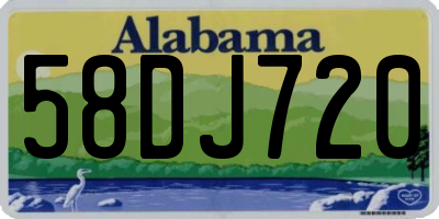 AL license plate 58DJ720