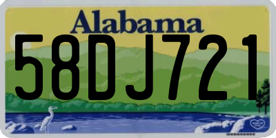 AL license plate 58DJ721