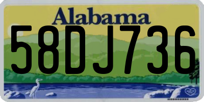 AL license plate 58DJ736