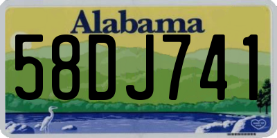 AL license plate 58DJ741
